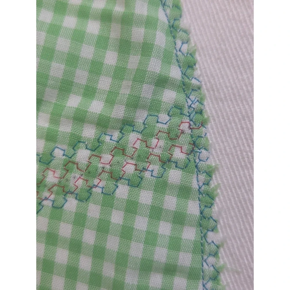 2‎ Embroidered Ruffled Pillowcases Southern Belle Sunbonnet Sue Applique Green